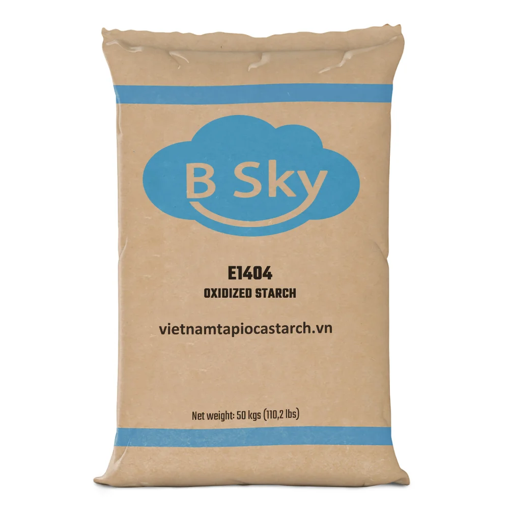 Oxidised Tapioca Starch E1404 in Kraft paper bag. Source: Viego Global