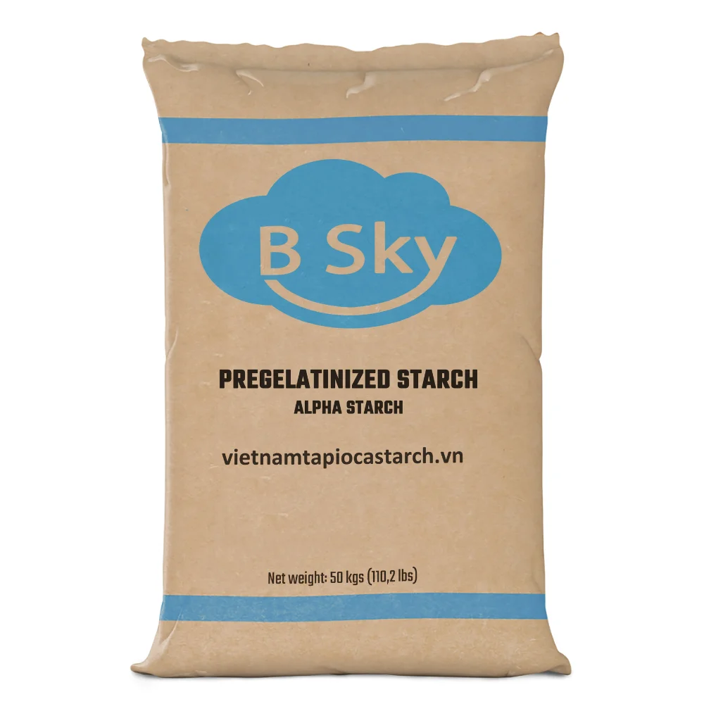 Pregelatinized tapioca starch in Kraft paper bag