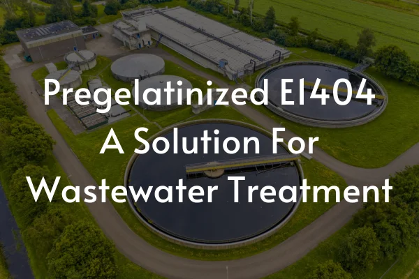Pregelatinized E1404: A Solution For Wastewater Treatment
