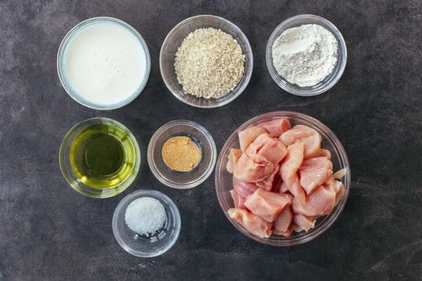 Ingredients make Fried Chicken With Granulated Tapioca Starch